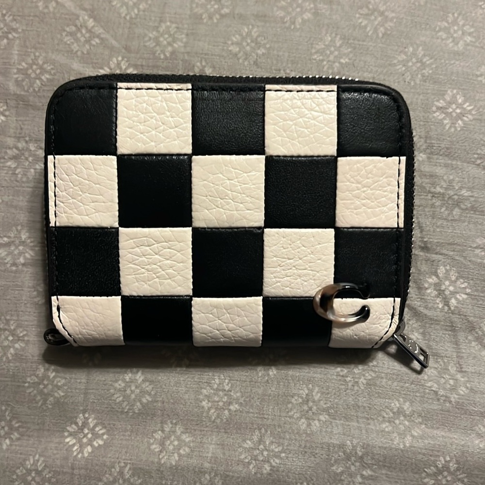 Coachtopia Checkered Zip Around Wallet